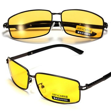 Yellow Lens Polarized UV 400 Sunglasses Night Vision Sport Shade ...