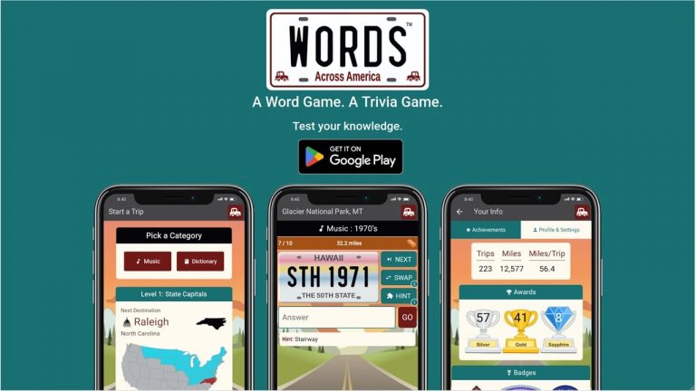 Hit The Road With Words Across America, A Fusion Of SongPop And Words With Friends!